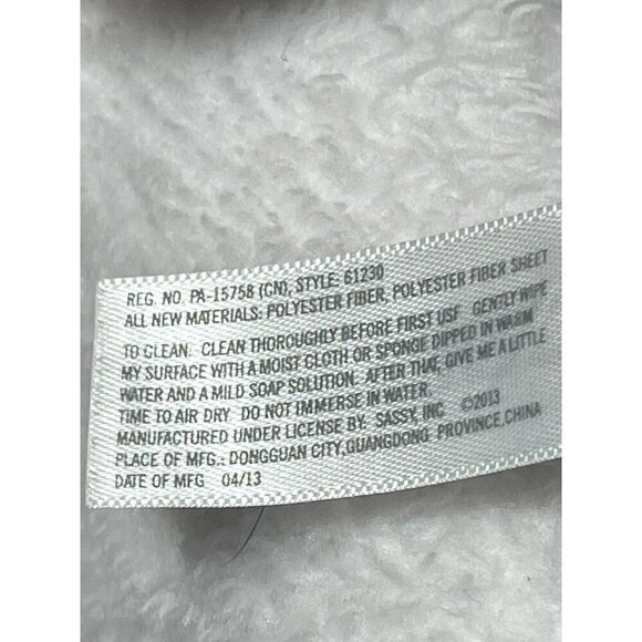 Carter's Baby Brown MONKEY Plush Rattle Toy Green Ribbon Bow 61230 - Picture 4 of 5